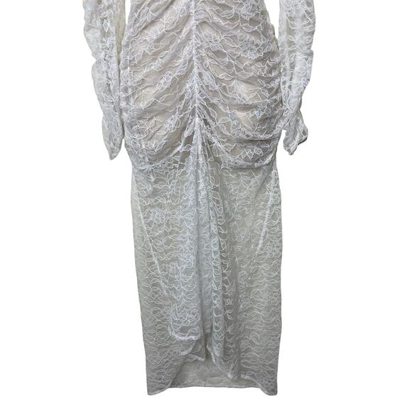 For Love and Lemons white floral lace maxi dress sz XS - Picture 7 of 14